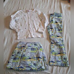Gymboree girls size 5 Vintage Vacation Time line 3 piece set VGUC